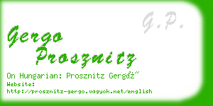 gergo prosznitz business card